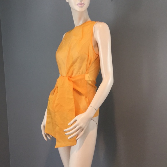 NWT MSGM Yellow Gold Blouse Sz 42/US 6 - Picture 4 of 14